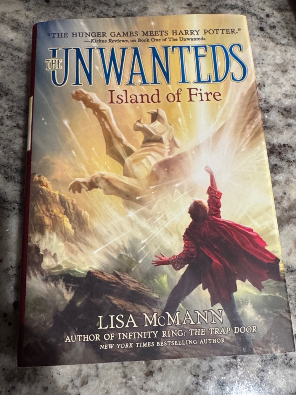 The Unwanteds: Island of Fire by Lisa McMann - Hardcover - Red & Gold Cover